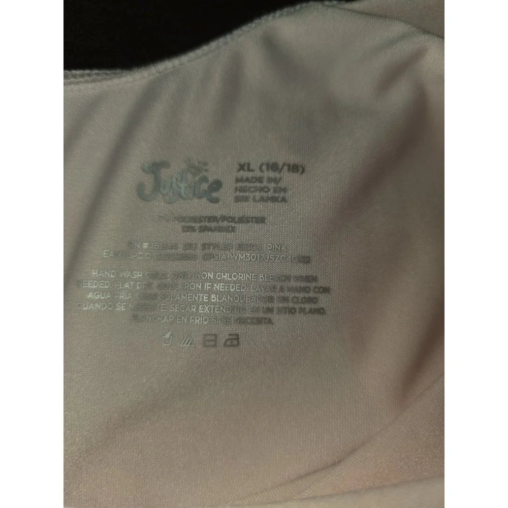Justice leotard gymnastics dance one piece shortall size XL 16 18